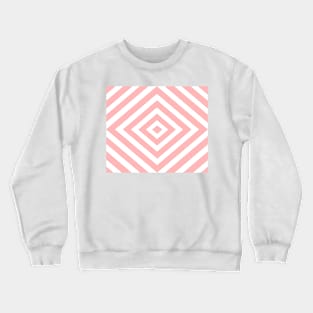 Abstract geometric pattern - pink and white. Crewneck Sweatshirt